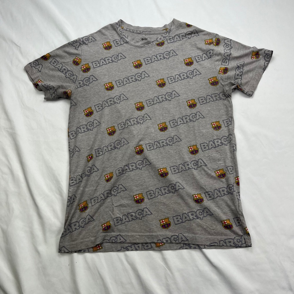 FC Barcelona Barca Soccer Fan Gear Grey All Over Print T-Shirt
